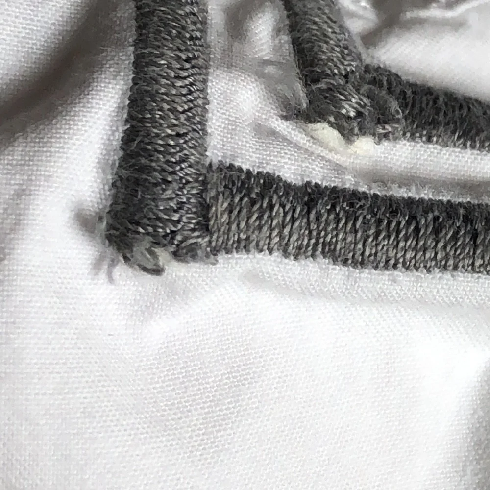 Restoration Hardware ITALIAN HOTEL SATIN STITCH Euro SHAM Fog White Silver